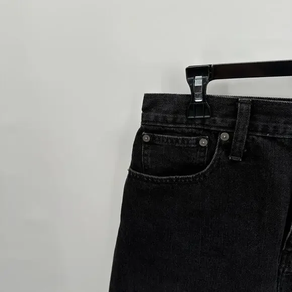 MADEWELL McCarren Raw-Hem Jean Skirt in Washed Black G5523 // 28 - Picture 4 of 12